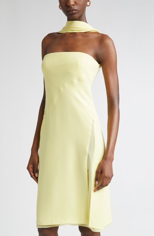 Versace Scarf-effect Cutout Chiffon-trimmed Silk-cady Mini Dress