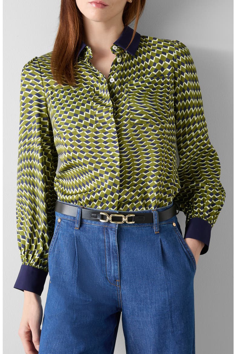 Henri Print Shirt, Alternate, color, GREEN MULTI