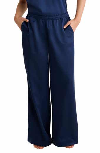 Asher Wide Leg Satin Back Pants