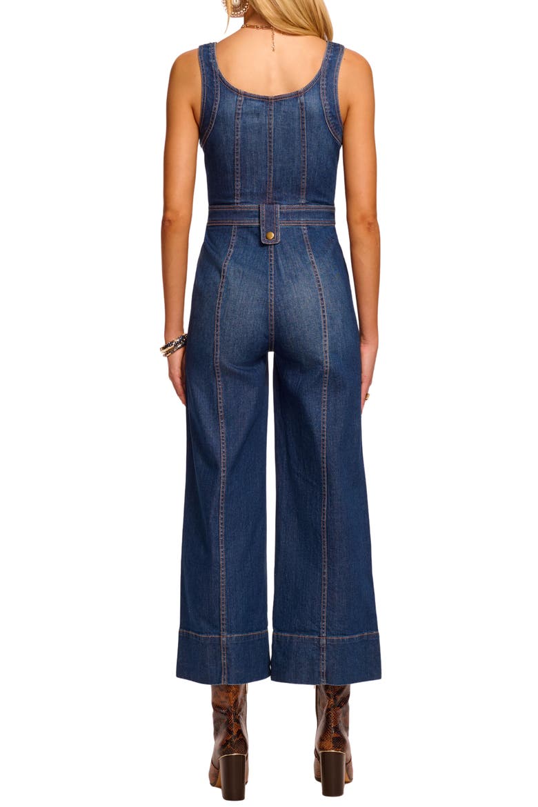 Janet Cotton Blend Denim Jumpsuit, Alternate, color, MEDIUM WASH