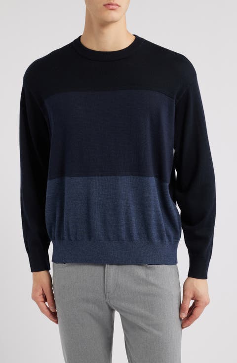 Colorblock Wool Sweater