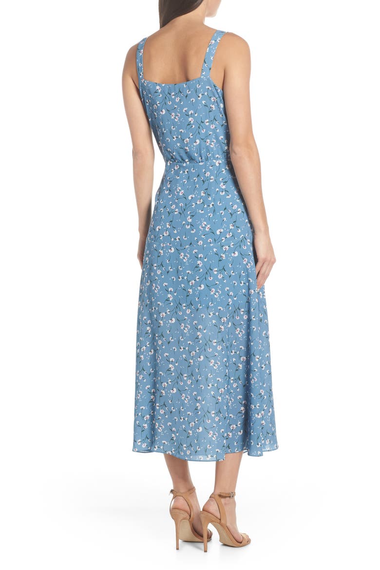 Floral Print Maxi Dress, Alternate, color, BLUE FLORAL