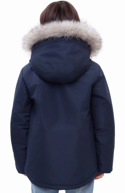 Rokka&rolla Kids' Parka Coat With Detachable Trim In Brown