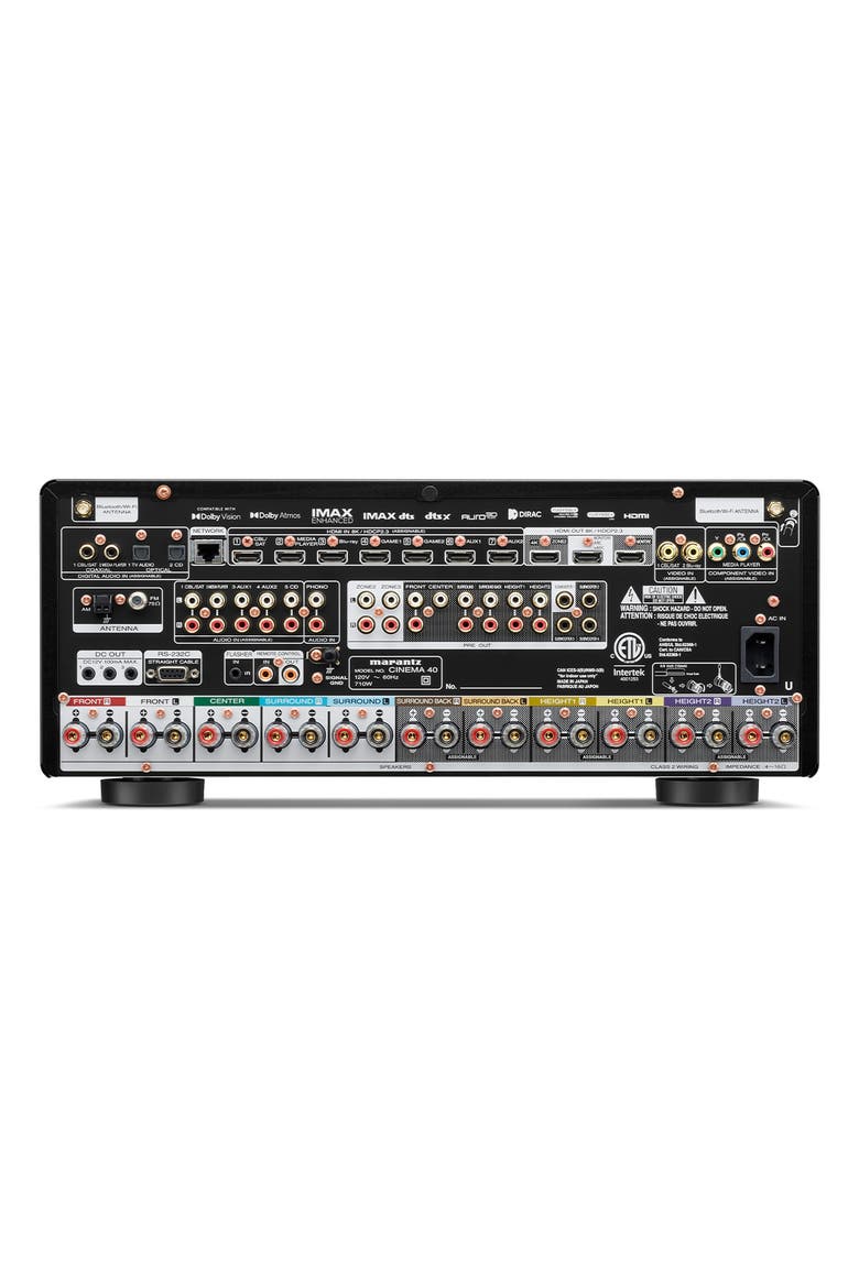 Cinema 40 9.4 Channel 8K Ultra HD Home Theater Receiver with Dolby Atmos, Alternate, color, Black