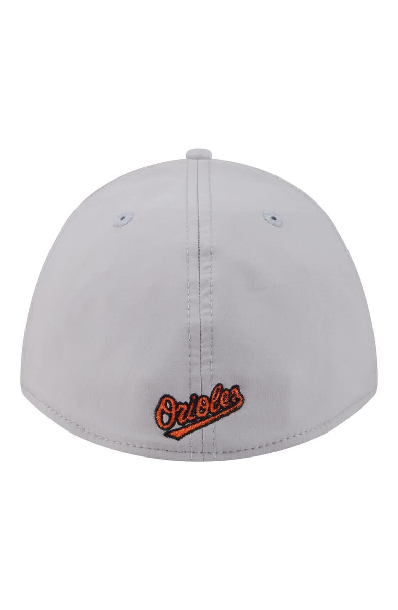 New Era Men's New Era Gray Baltimore Orioles Patch 39THIRTY A-Frame M-Crown Perforated Flex Hat, Alternate, color, Gray