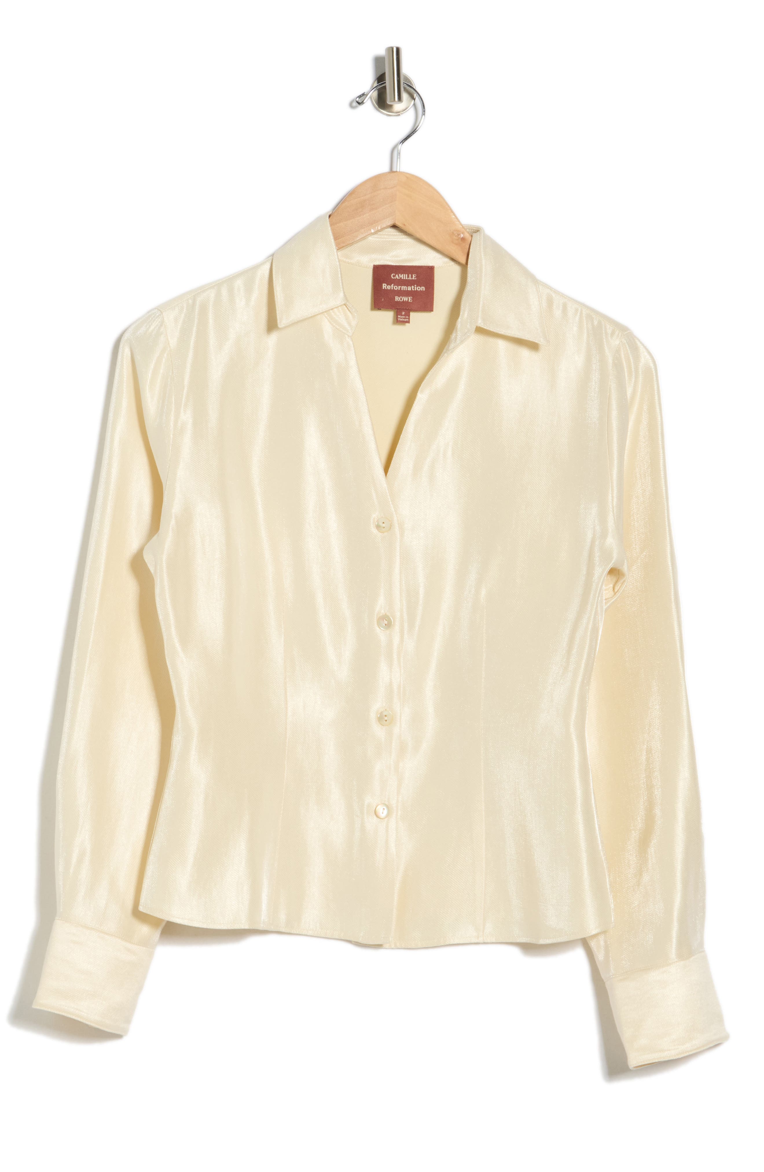 Reformation x Camille Rowe Nico Button-Up Shirt