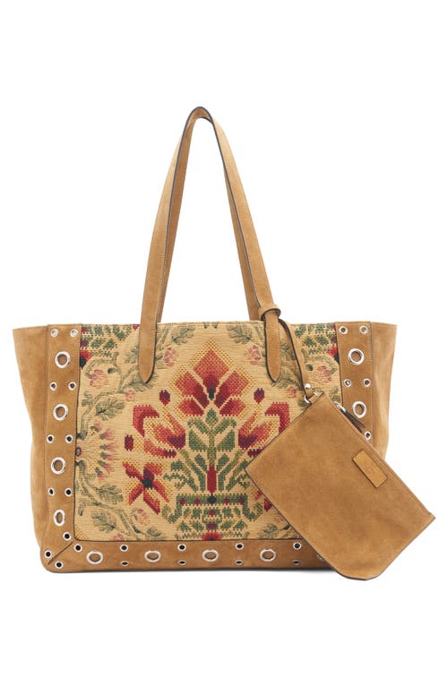 Valentino Garavani Garavani Nellcôte Medium Shopping Bag In Jacquard Fabric In Multi