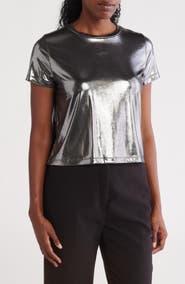 Renee C Metallic Crewneck T-Shirt
