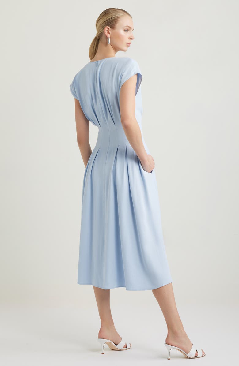 Nordstrom Pleated Midi Dress, Alternate, color, Blue Skyway