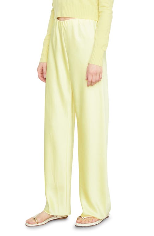 Vince High-rise Wide-leg Satin Pants In Green