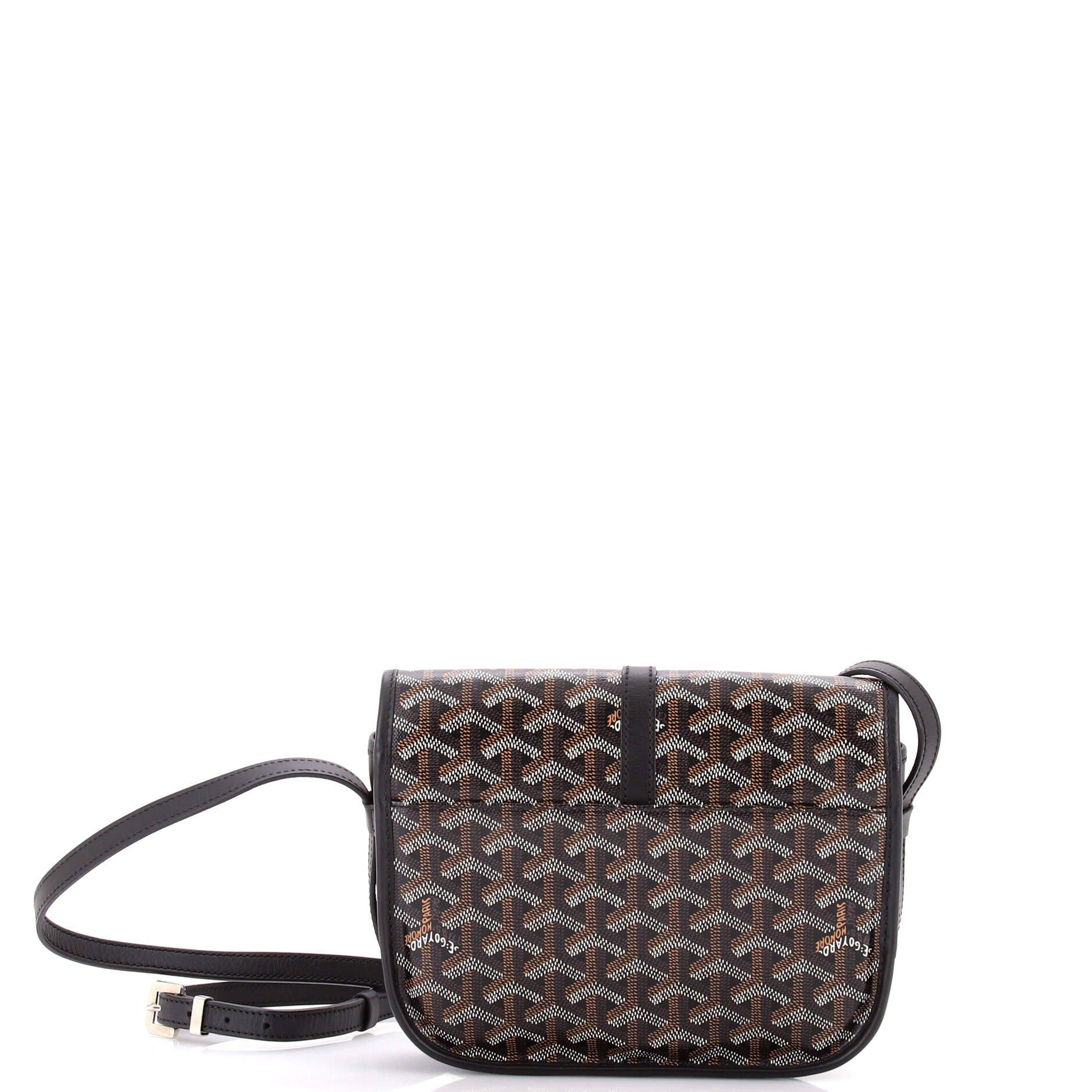 Pre-Owned Goyard Belvedere II Messenger Bag Coated Canvas PM, Alternate, color, Black