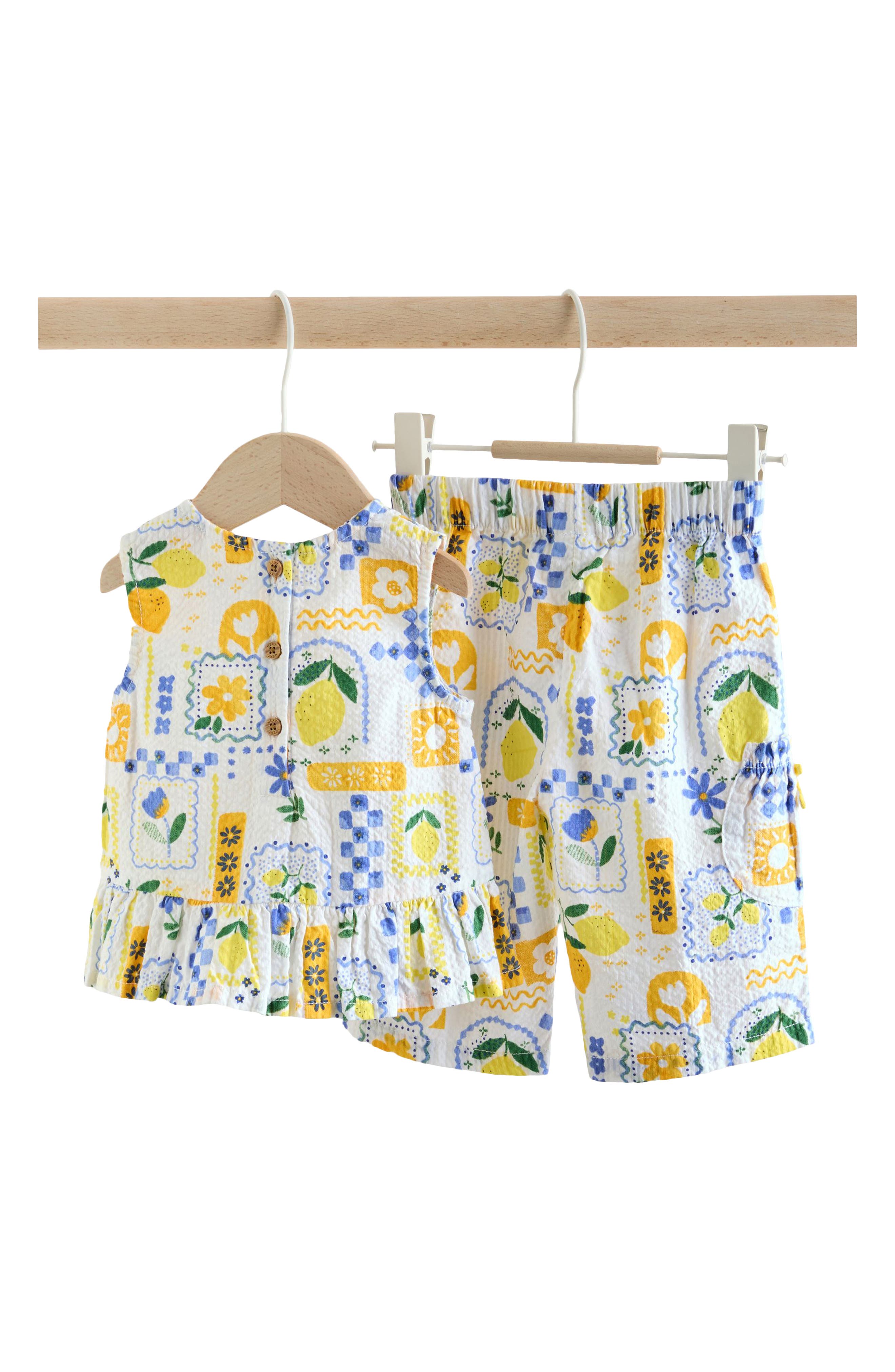 NEXT Kids' Tile Print Sleeveless Top & Pants — фото 2