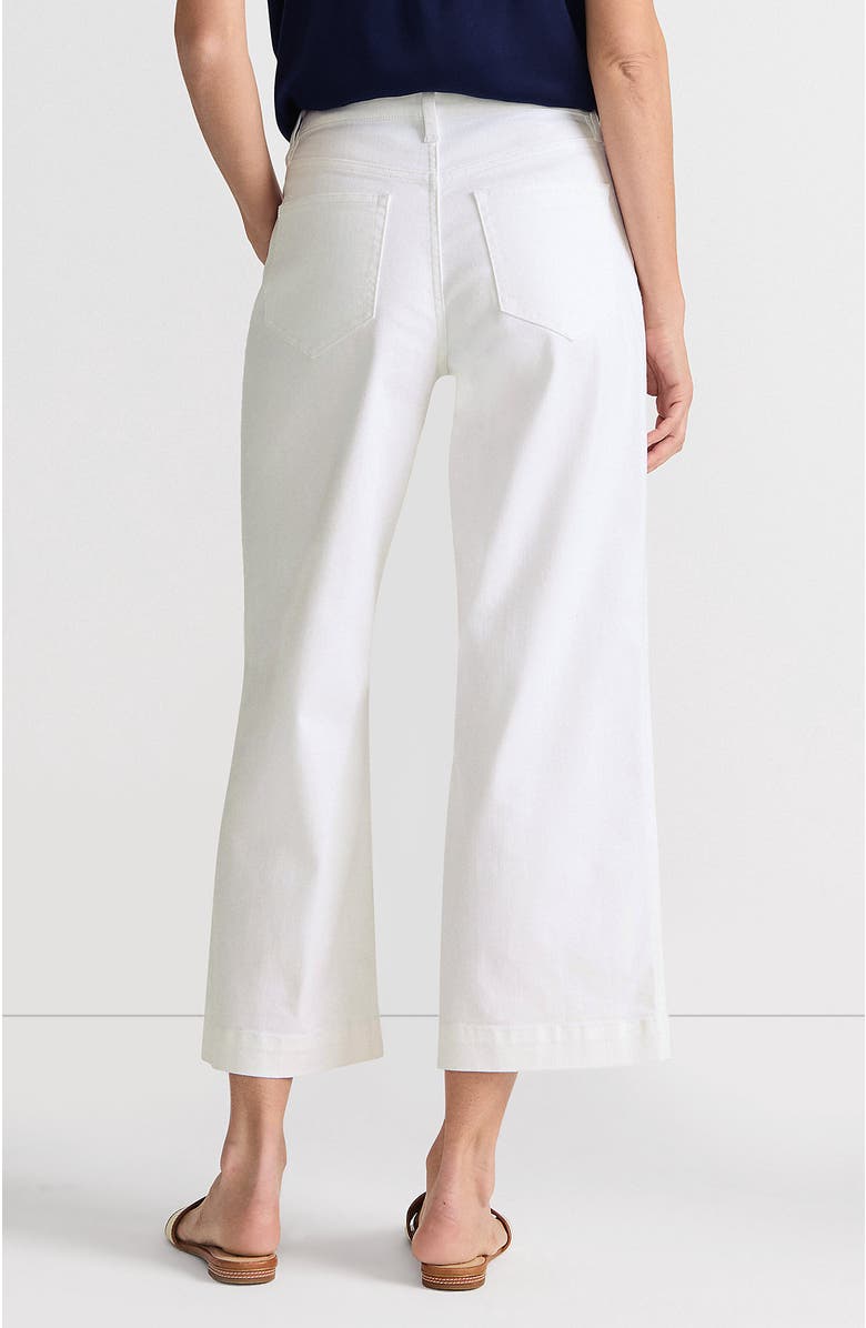 Lands' End Recover Denim High Rise Wide Leg Crop Jeans, Alternate, color, 