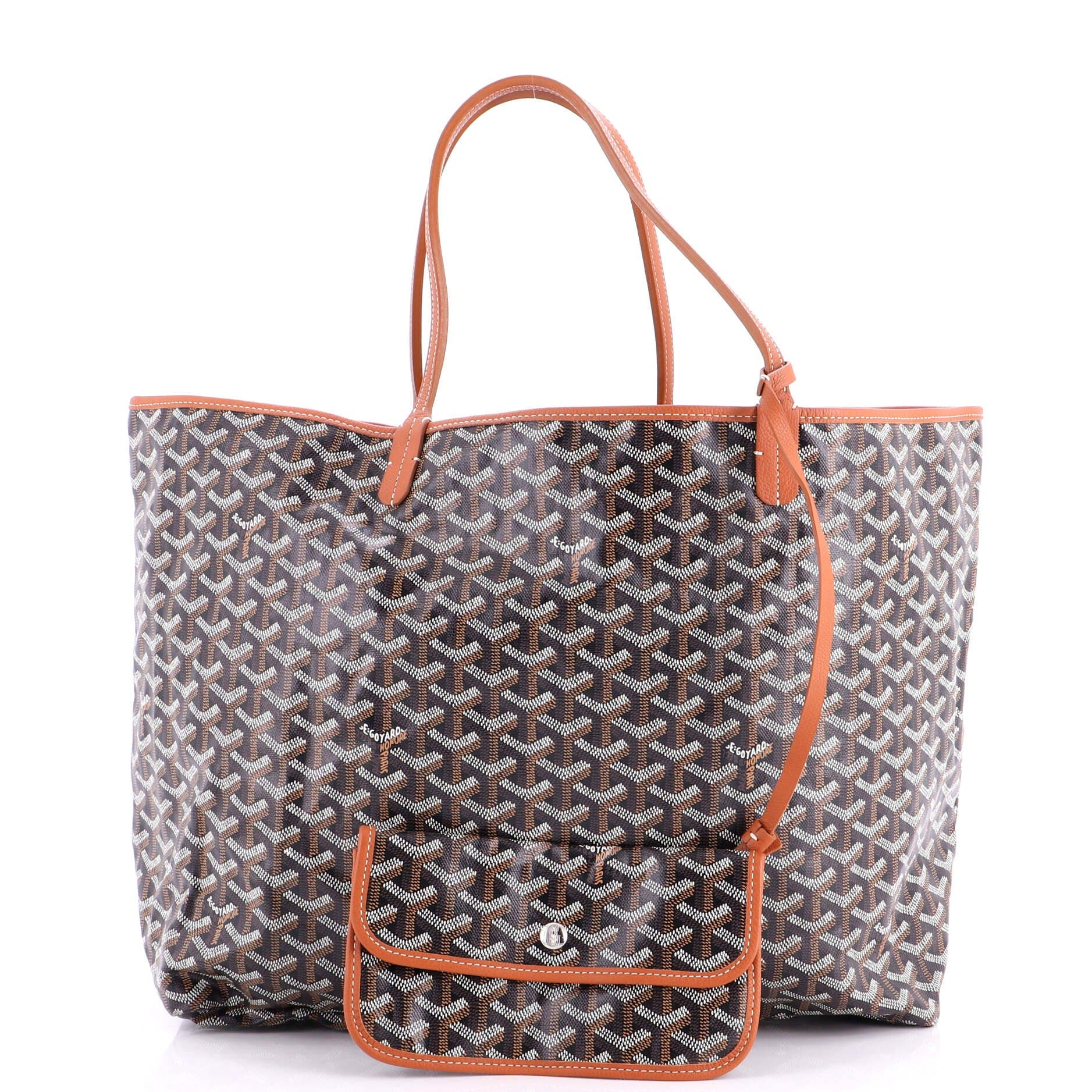 Pre-Owned Goyard Saint Louis Tote Coated Canvas GM, Alternate, color, Black