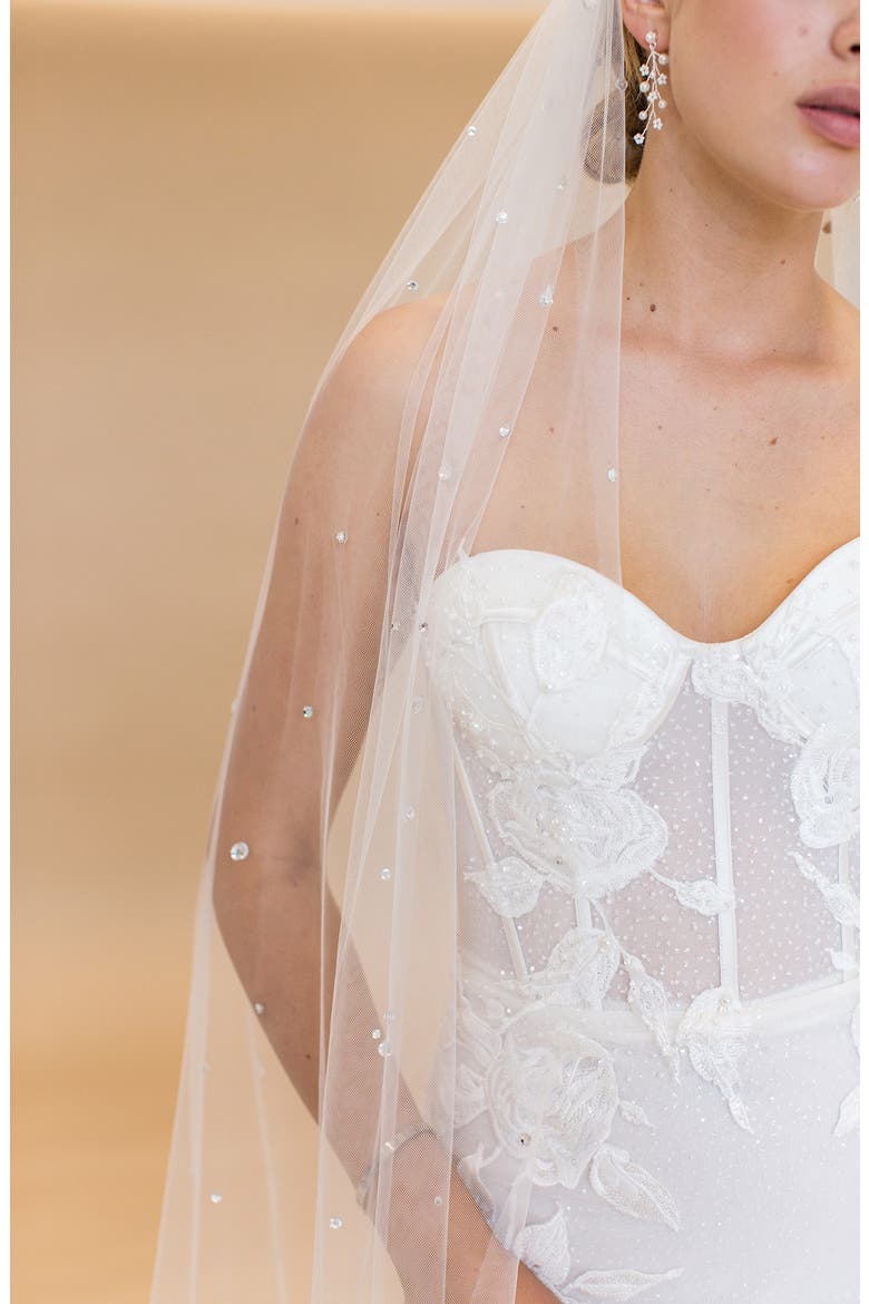 Ottiline Crystal Cathedral Veil (Nordstrom Exclusive), Alternate, color, IVORY