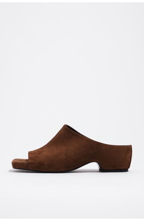 Suede Heeled Sandal