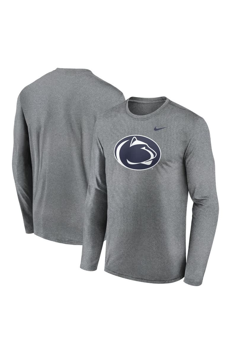 Nike Men's Nike Heather Gray Penn State Nittany Lions Primetime Primary Legend Long Sleeve T-Shirt, Main, color, 