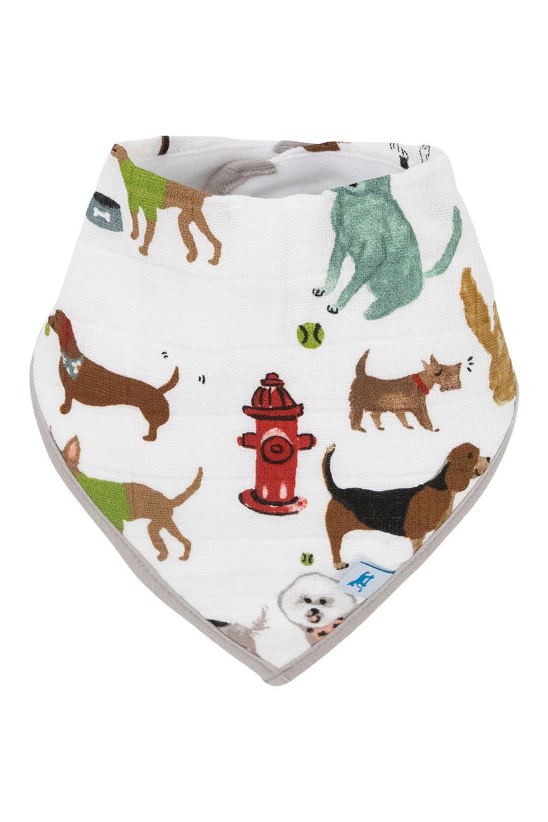 4-Pack Fleece & Cotton Muslin Bandana Bib, Alternate, color, WOOF