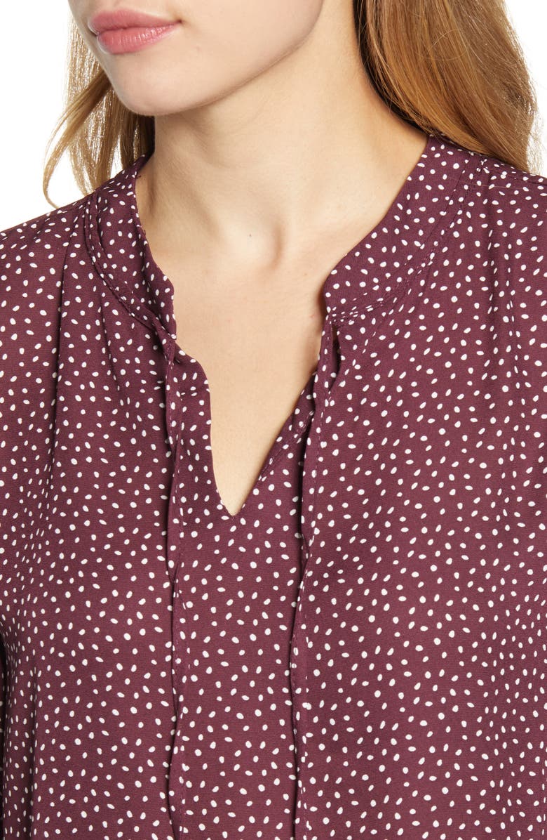 Bobeau Samara Tie Neck Long Sleeve Blouse, Alternate, color,