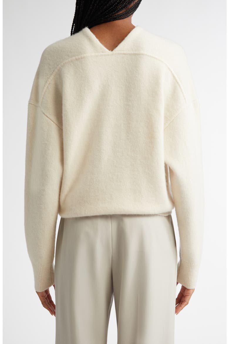 Bria Relaxed Cashmere & Silk Sweater, Alternate, color, IVORY
