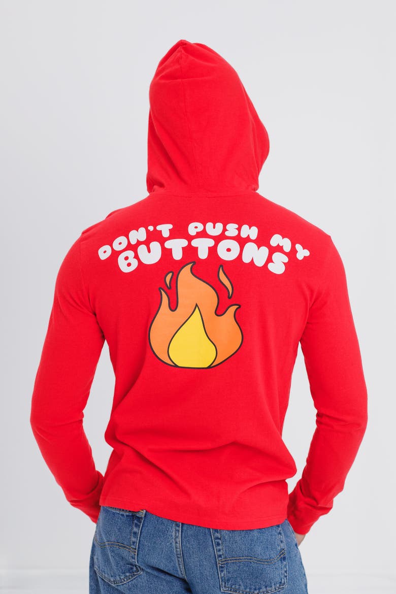 Inside Out Long Sleeve Hooded T-Shirt, Alternate, color, Anger Red