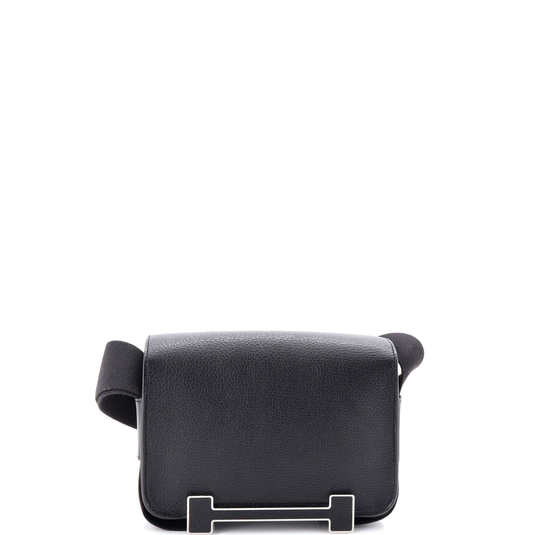 Pre-Owned Hermes Geta Bag Chevre Mysore, Alternate, color, Noir