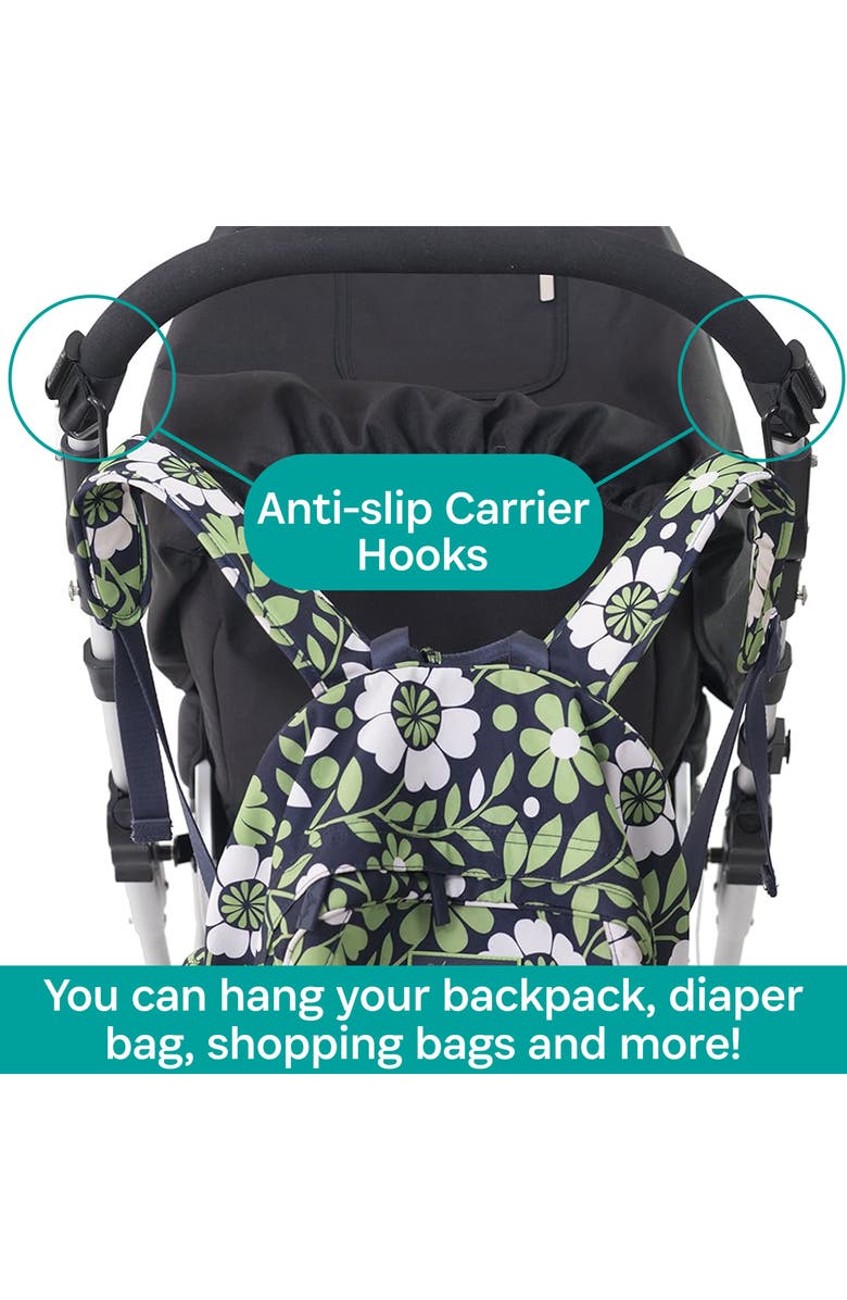 BuggyGear 2-Pack Stroller Hooks, Alternate, color, Matte Black