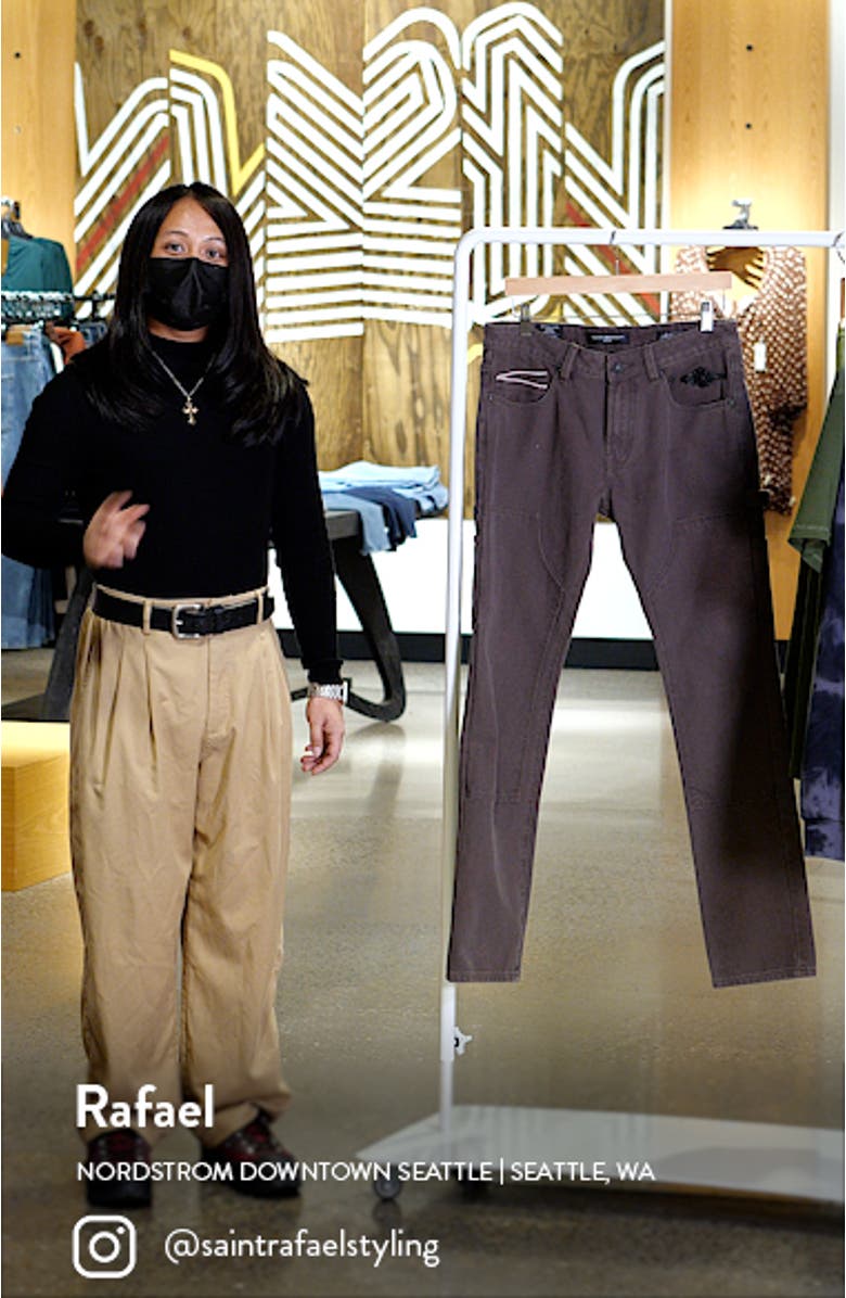 Rocker Slim Rigid Straight Leg Carpenter Pants, sales video thumbnail