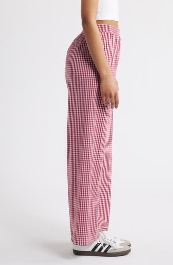 パンツ Ginghamcheck Rough Pants HOCANDY Womens Checkered Pants Zip Off Plaid Gingham Pants