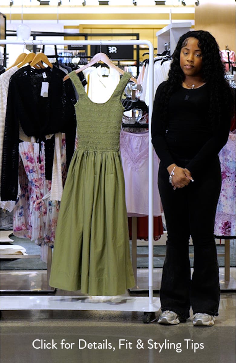 Alessia Smocked Drop-Waist Dress, sales video thumbnail