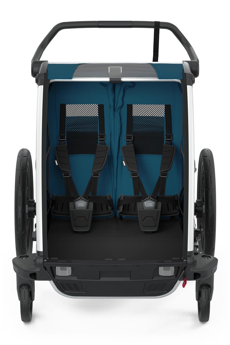 Chariot Cross 2 Multisport Double Cycle Trailer/Stroller, Alternate, color, MAJOLICA BLUE