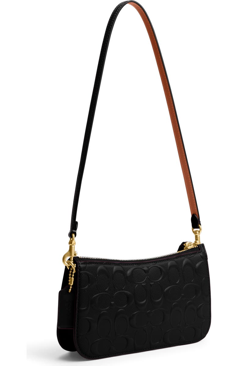 COACH Penn Signature Patent Leather Shoulder Bag, Alternate, color,