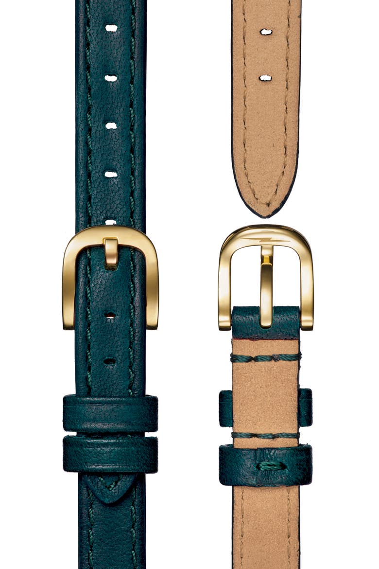 Runabout Mother-of-Pearl Leather Strap Watch, 25mm, Alternate, color, EMERALD MOTHER OF PEARL