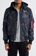Alpha Industries Hooded Rib Flight Jacket