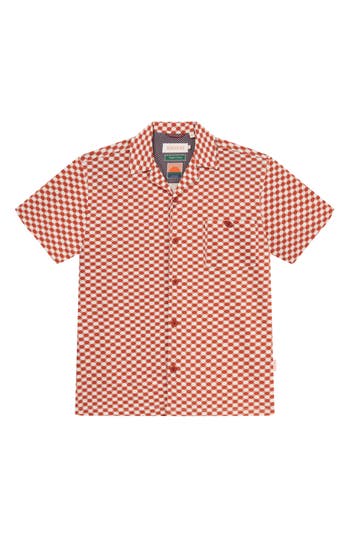 Sealskinz Circle Print Camp Shirt In Orange