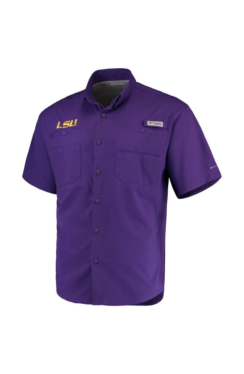 Columbia Men's Columbia Purple LSU Tigers PFG Tamiami Shirt, Main, color, 