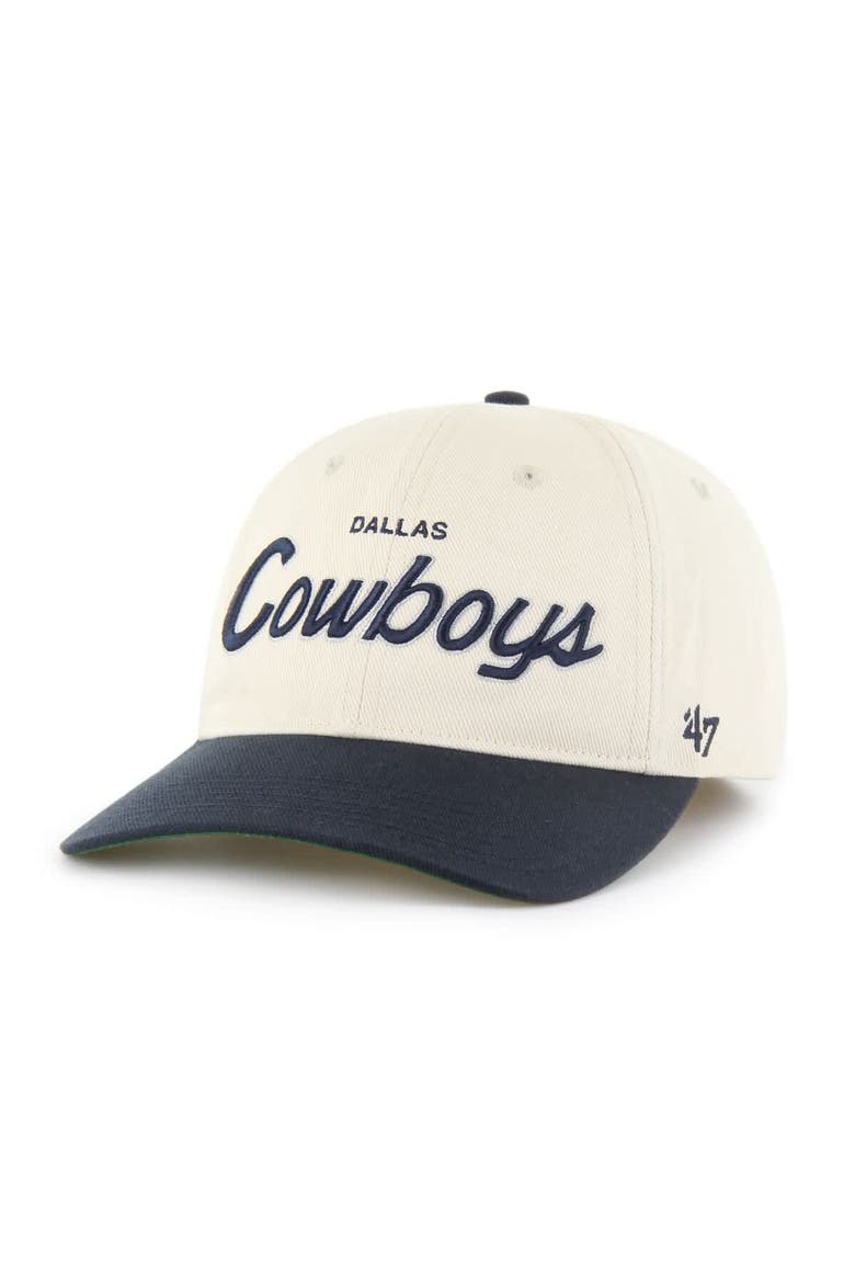 Men's '47 Cream Dallas Cowboys Crosstown Franchise Two-Tone Relaxed Flex Hat, Main, color, Cream