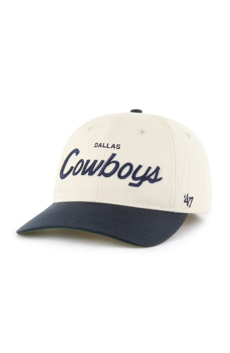 '47 Men's '47 Cream Dallas Cowboys Crosstown Franchise Two-Tone Relaxed Flex Hat, Main, color, Cream