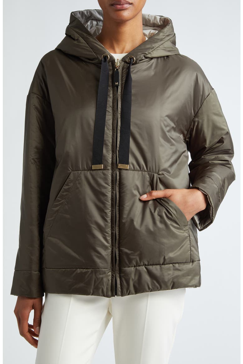 GreenBox Insulated Hooded Jacket, Main, color, KAKI