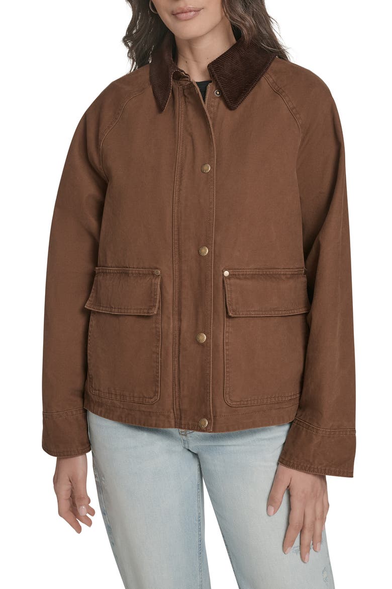 Shorty Barn Coat, Main, color, BISQUE