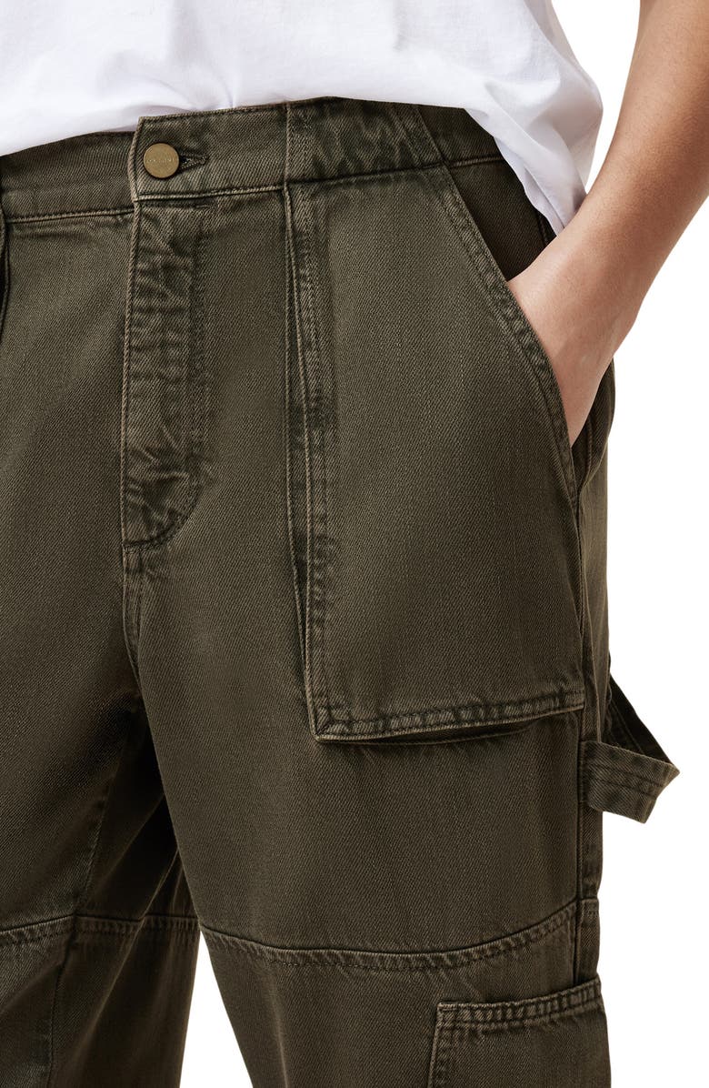 AllSaints Mila Denim Trousers, Alternate, color, Khaki Green