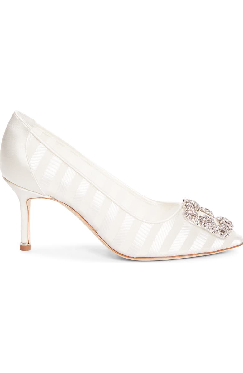 Manolo Blahnik Hangisila Pump, Alternate, color, Ivory Cream