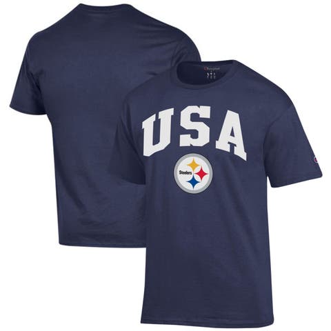 Men's Champion Navy Pittsburgh Steelers Americana T-Shirt