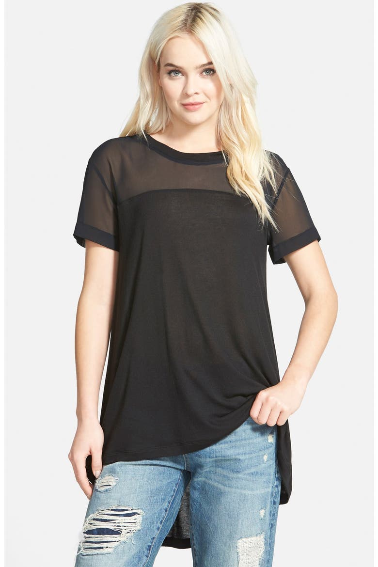 Drapey Tunic, Main, color, BLACK