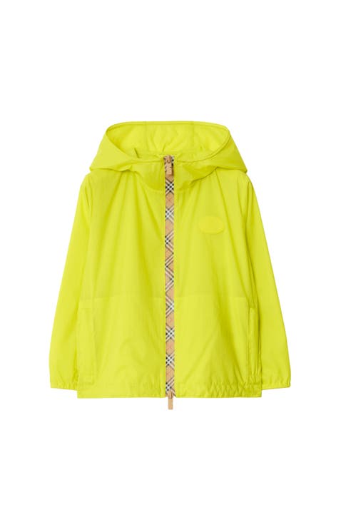 Checker-tape Nylon Hooded Jacket