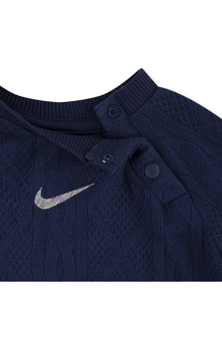 Nike Readyset Cabled Knit Romper, Alternate, color, Midnight Navy