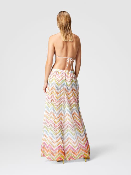 Missoni Printed Tulle Cover-up Palazzo Trousers In Multicoloured