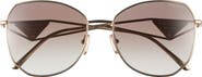 Prada 57mm Gradient Round Sunglasses