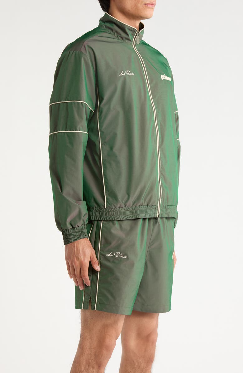 Les Deux x Prince Shiny Track Jacket, Alternate, color, Pineneedle Green