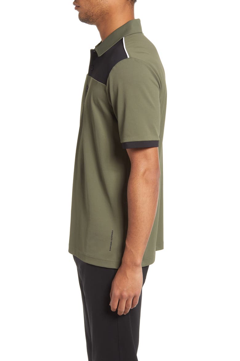 Leto Two-Tone Polo, Alternate, color, OLIVE